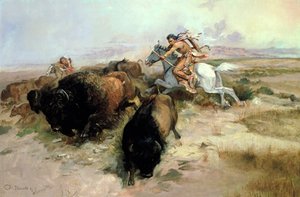 Caccia al bufalo, 1897 da Charles Marion Russell