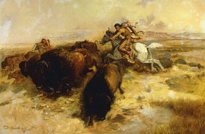 Caccia al bufalo, 1897 da Charles Marion Russell