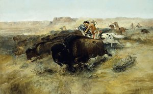 Caccia al bufalo n. 7 da Charles Marion Russell