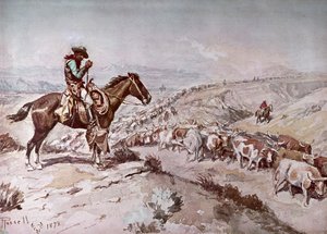 Mandria di bestiame da Charles Marion Russell