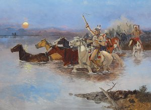 Attraversamento del fiume da Charles Marion Russell