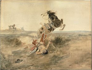 Guerriero indiano caduto da Charles Marion Russell