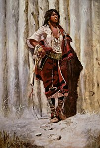 Fanciulla indiana alla palizzata