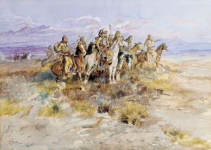 Pattuglia di esploratori indiani, 1897 da Charles Marion Russell