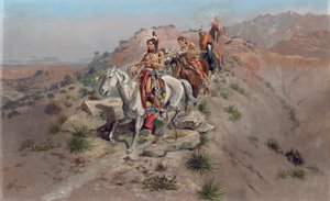 Sul sentiero di guerra, 1895 da Charles Marion Russell
