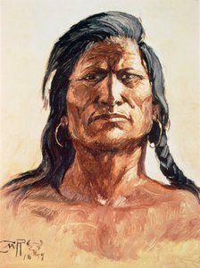 Membro della tribù Shoshone da Charles Marion Russell