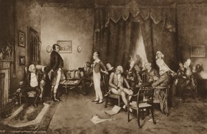 Incontro tra Robert Burns e Sir Walter Scott, Edimburgo da Charles Martin (after) Hardie