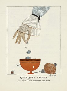 Pubblicità per "Tecla", da Gazette de Bon Ton, pub. 1920