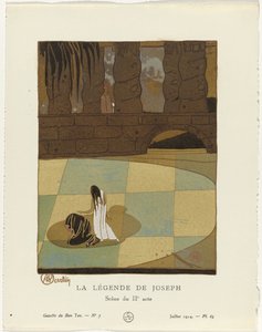 Gazette du Bon Ton, 1914 - No. 7: La leggenda di Giuseppe / Scena del II atto da Charles Martin