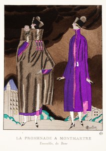 La Promenade à Montmartre, da una collezione di tavole di moda, 1920