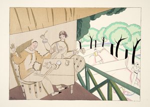Le Tennis, da Sports & Divertissements, pub. 1914 da Charles Martin