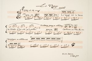 Partitura musicale per Le Tango, da Sports & Divertissements, pub. 1914 da Charles Martin