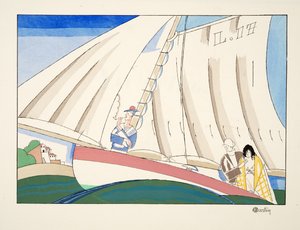 Yachting, da Sports & Divertissements, pub. 1914 da Charles Martin