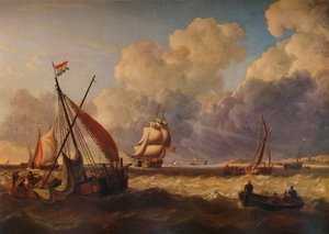 Barche da pesca al largo della costa olandese, 1823