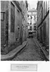 Cul-de-sac Saint-Ambroise, da rue du Haut-Pave, Parigi, 1858-78 da Charles Marville