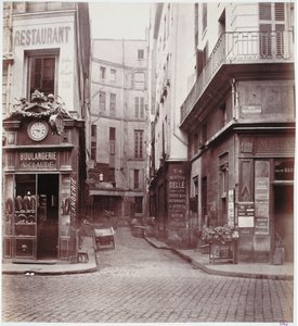 Impasse St. Claude, da Rue St. Sauveur, Parigi, tra il 1858-78 da Charles Marville