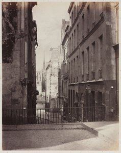 Rue Jean-de-Beauvais. Veduta dalla Rue des Écoles verso il Boulevard Saint-Germain, in costruzione da Charles Marville