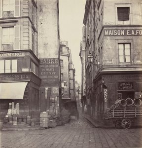 Rue Mondétour, dalla rue Rambuteau, anni 1860-70 da Charles Marville
