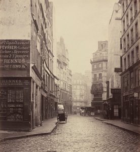 Rue des Lombards, da rue des Lavandières Sainte-Opportune, 1864 (foto) da Charles Marville