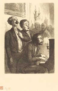 I cantanti da salotto da Charles Maurand after Honoré Daumier