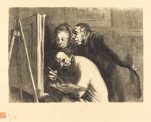 Pittori e borghesi da Charles Maurand after Honoré Daumier
