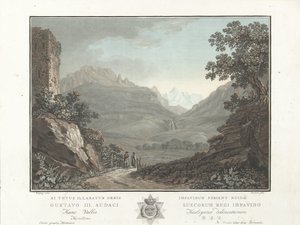Paesaggio montano in Svizzera da Charles Melchior Descourtis