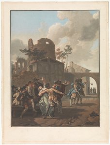 Quattro scene di vita di villaggio da Charles Melchior Descourtis