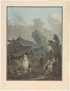 Quattro scene di vita di villaggio da Charles Melchior Descourtis