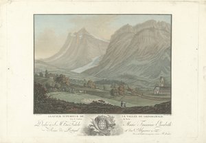 Ghiacciaio nella valle di Grindelwald da Charles Melchior Descourtis