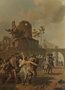 La Rixe, La rissa, c. 1780, 1913 da Charles Melchior Descourtis