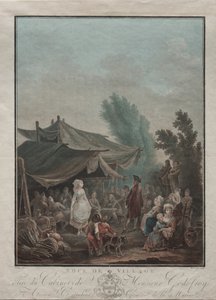 Matrimonio di villaggio da Charles Melchior Descourtis