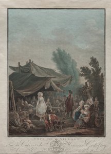 Matrimonio di villaggio da Charles Melchior Descourtis