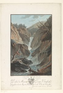 Cascata del fiume Aare da Charles Melchior Descourtis