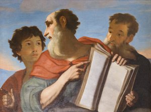 Tre teste di uomini da Charles Mellin