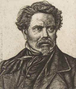 Benjamin Fillon, da una fotografia, 1862 da Charles Meryon