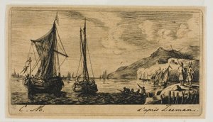 Barche di Calais a Vlissingen da Charles Meryon