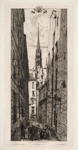 Rue Chantrey, Parigi, 1862 da Charles Meryon
