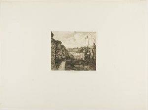 Stabilimento di bagni freddi di Chevrier, Parigi da Charles Meryon