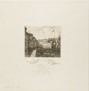 Stabilimento di bagni freddi di Chevrier, Parigi da Charles Meryon
