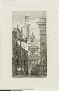 Chiesa di St. Etienne du Mont, Parigi da Charles Meryon