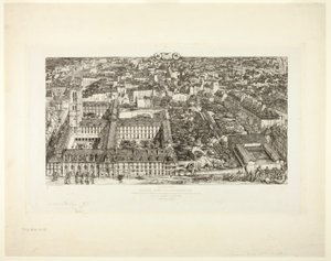 Collège Henry IV (o Lycée Napoléon), Parigi da Charles Meryon