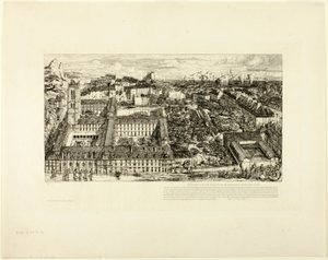 Collège Henry IV (o Lycée Napoléon), Parigi da Charles Meryon