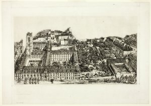 Collège Henry IV (o Lycée Napoléon), Parigi da Charles Meryon