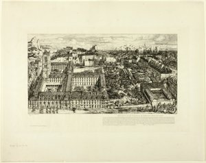 Collège Henry IV (o Lycée Napoléon), Parigi da Charles Meryon