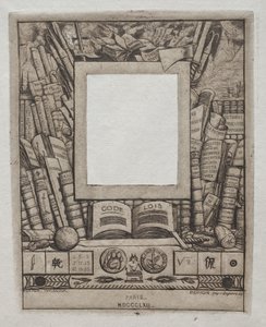 Progetto per una cornice per il ritratto di Armand Guéraud, 1862 da Charles Meryon