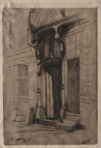 Portale di un antico convento in Rue Mirabeau, Bourges da Charles Meryon