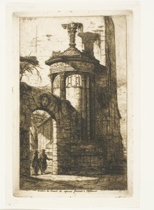 Ingresso al monastero dei Cappuccini francesi ad Atene da Charles Meryon