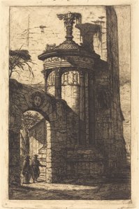Ingresso del convento dei cappuccini francesi ad Atene da Charles Meryon