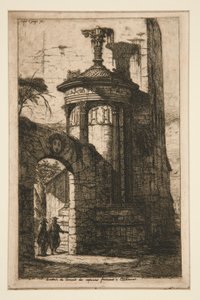 Ingresso del monastero dei cappuccini francesi ad Atene da Charles Meryon