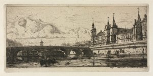 Incisioni di Parigi: Il ponte dello scambio, 1854